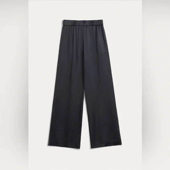 NAKED CASHMERE ROSALIE SILK TROUSER in Black NWT